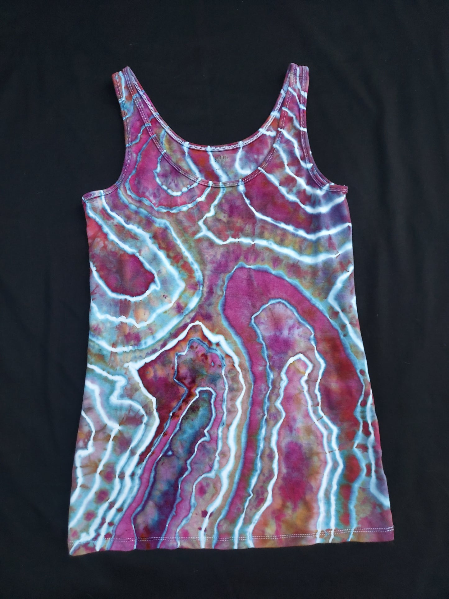 Icedyed Tiedye Geode tank top- Large ( Matching onesie optional)