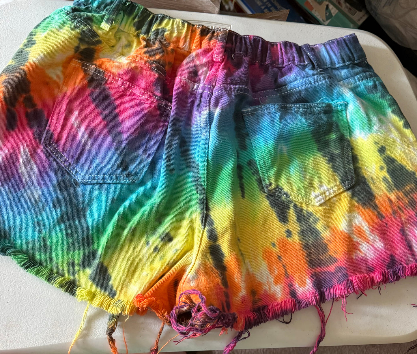 Tiedye Jean shorts