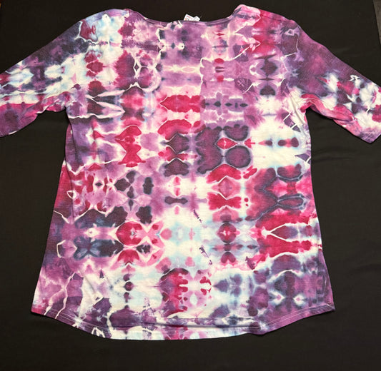 Pink/Purple Glitch Tiedye shirt