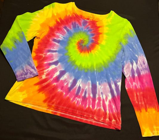 Rainbow Tiedye long sleeve - Upcycle