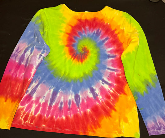 Rainbow Tiedye long sleeve - Upcycle