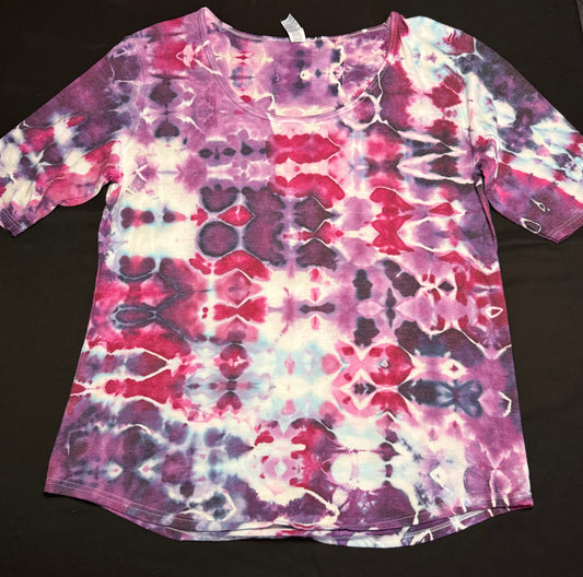 Pink/Purple Glitch Tiedye shirt