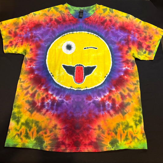 The “Wink w/ tongue out” Emoji Tiedye shirt