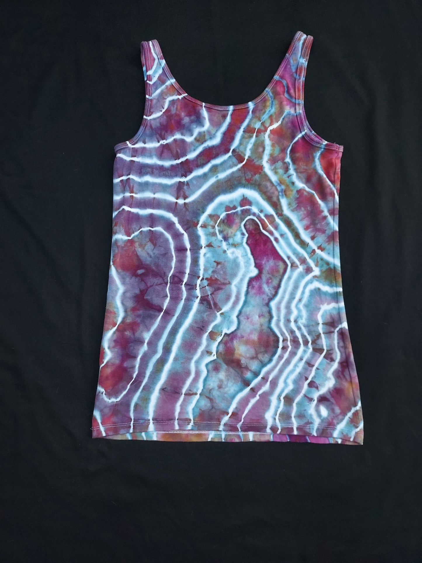 Icedyed Tiedye Geode tank top- Large ( Matching onesie optional)