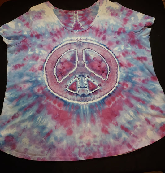 3x Peace Sign Tiedye Shirt