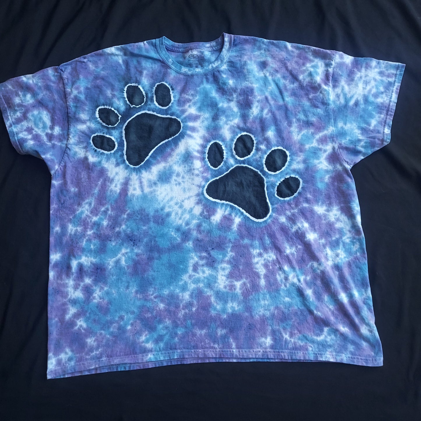 Double Paw Print tiedye shirt- 4X