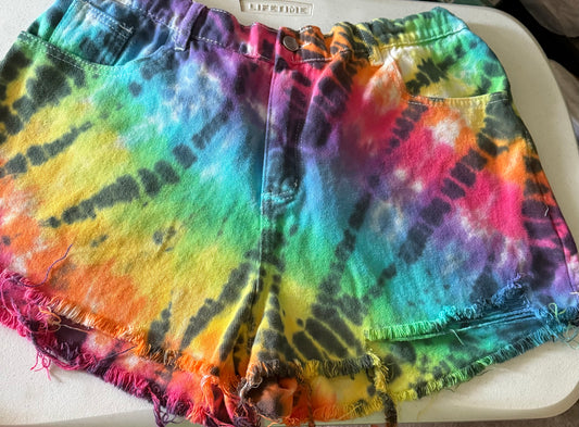 Tiedye Jean shorts