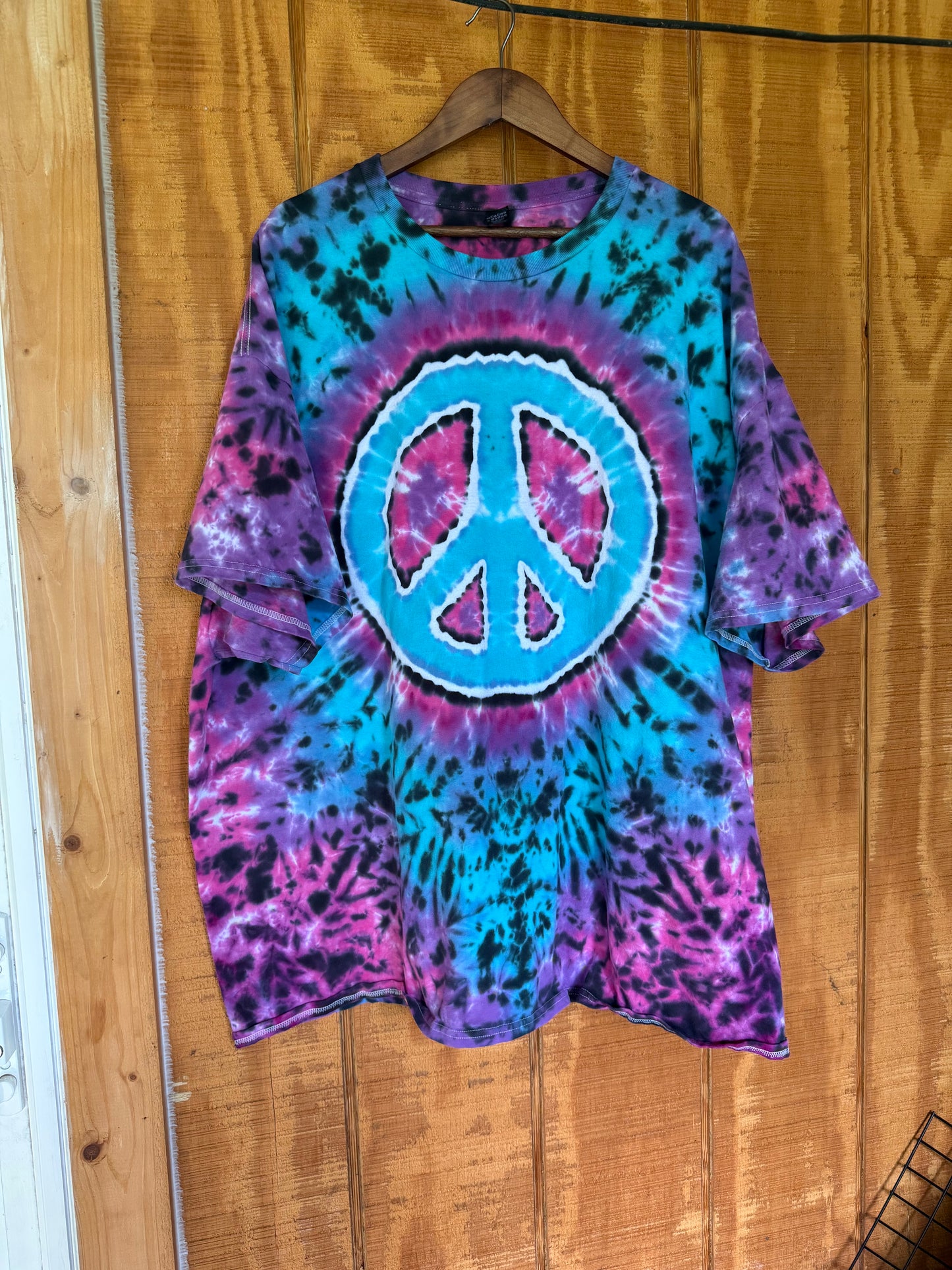Peace sign Tiedye shirt-4X