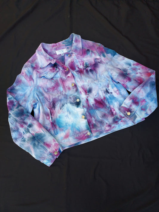 TIEDYE PEACE SIGN Jean Jacket 3X