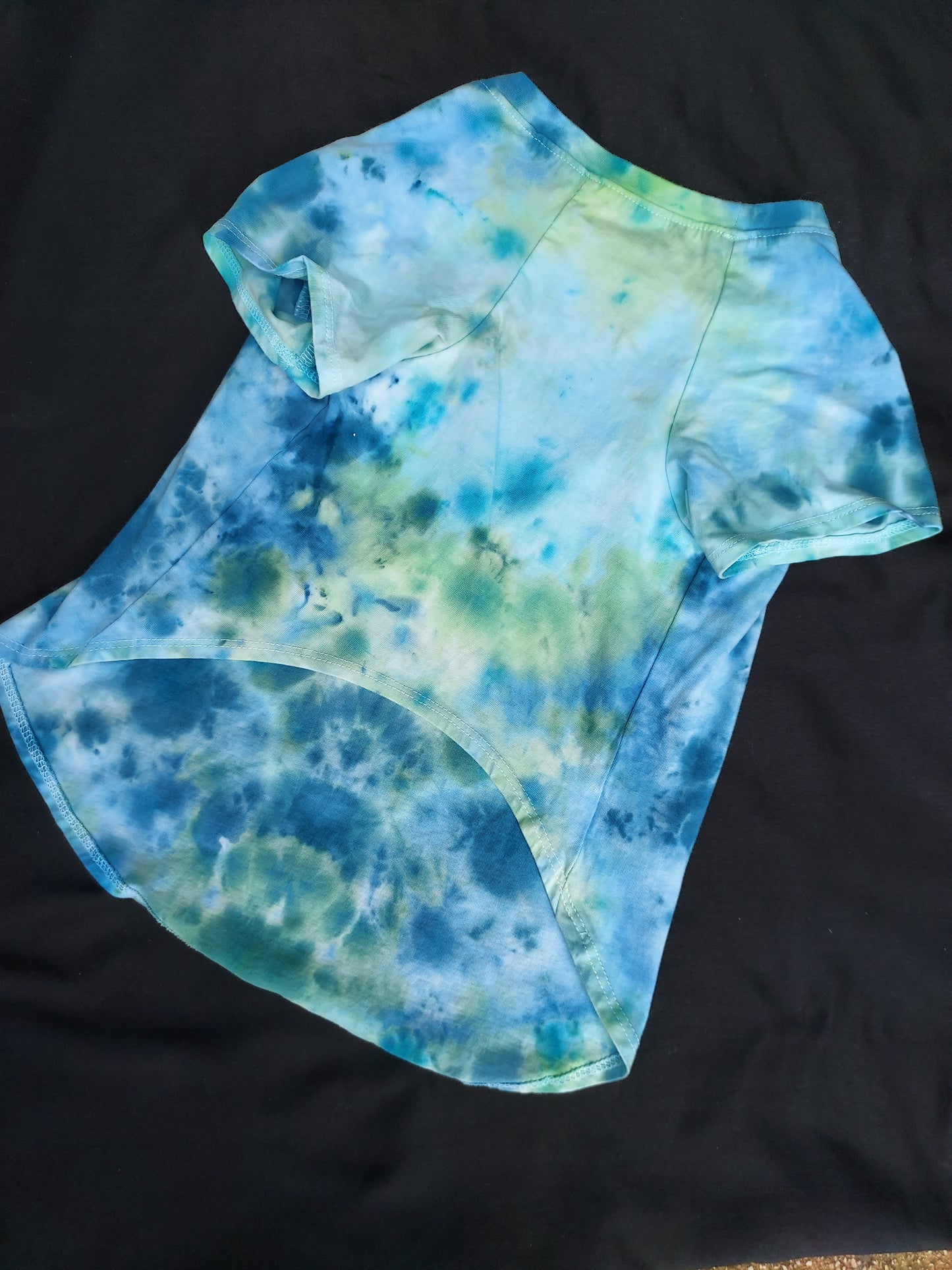 Dog Shirt Lg Blue/green w/Bone