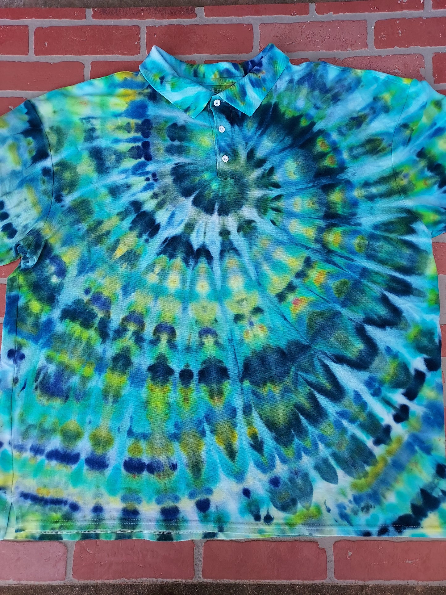 Men's Tiedye Polo Shirt 5X