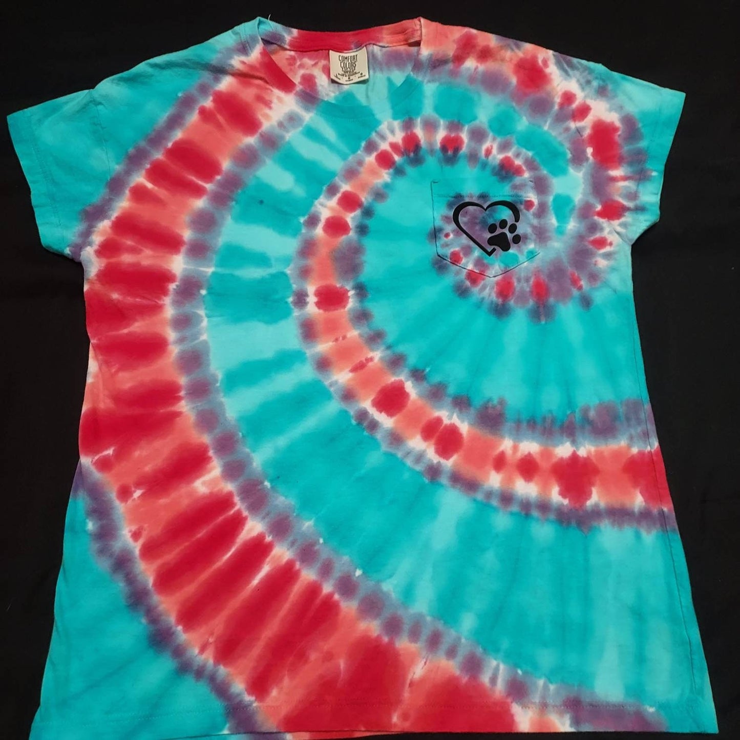 Paws2Love - Tiedye T-shirt Size L